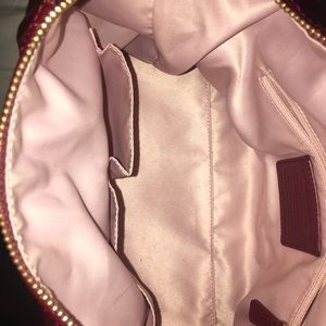 Coach red leather shoulder bag